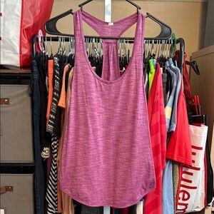 Lululemon 105 F Singlet Tank Top ~Sz 2 Heathered Regal Plum Purple Relaxed Fit
